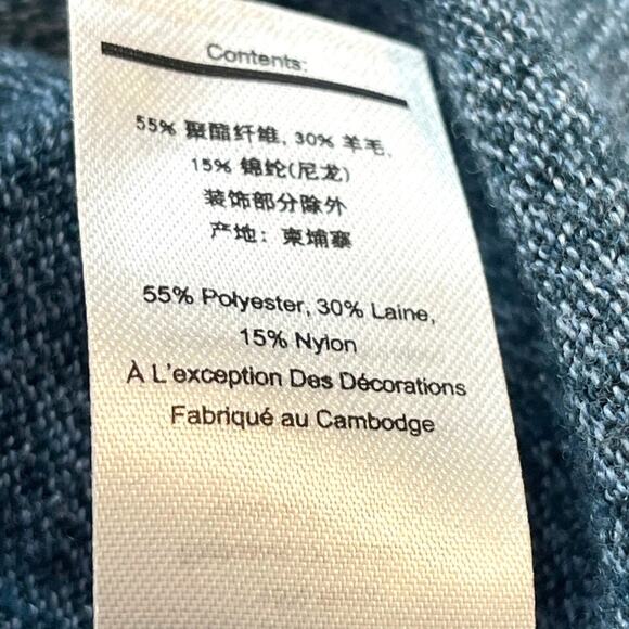 Smartwool Womens Shadow Pine Colorblock Sweater in Mist Blue/Twilight Marl Large - Picture 6 of 7